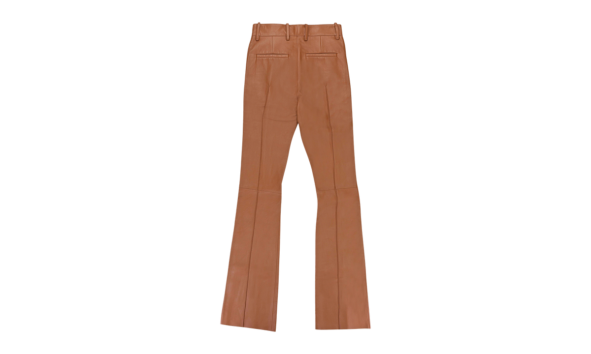 FLARE LEATHER DRESS PANTS "Brown" W0M09290LEROR