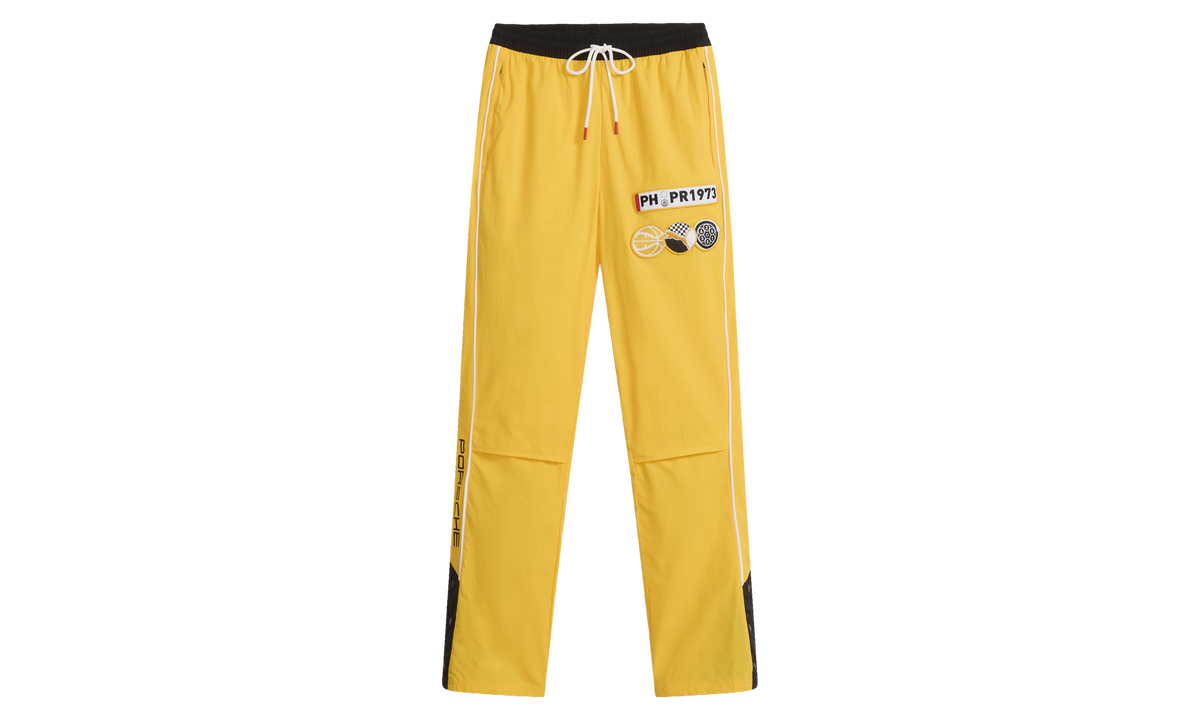 PORSCHE Basketball Woven Pants "Sport Yellow / PUMA Black" 626007 01