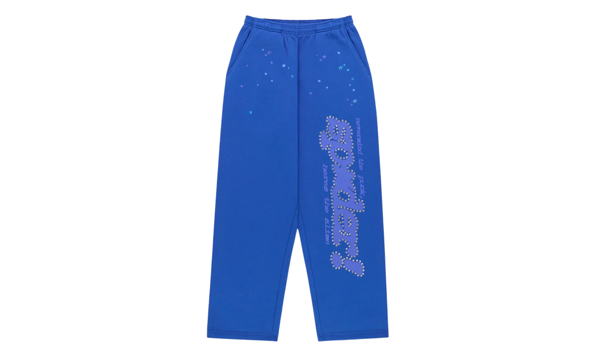 Rhinestone Punk V2 Sweatpants "Blue" SP5der407