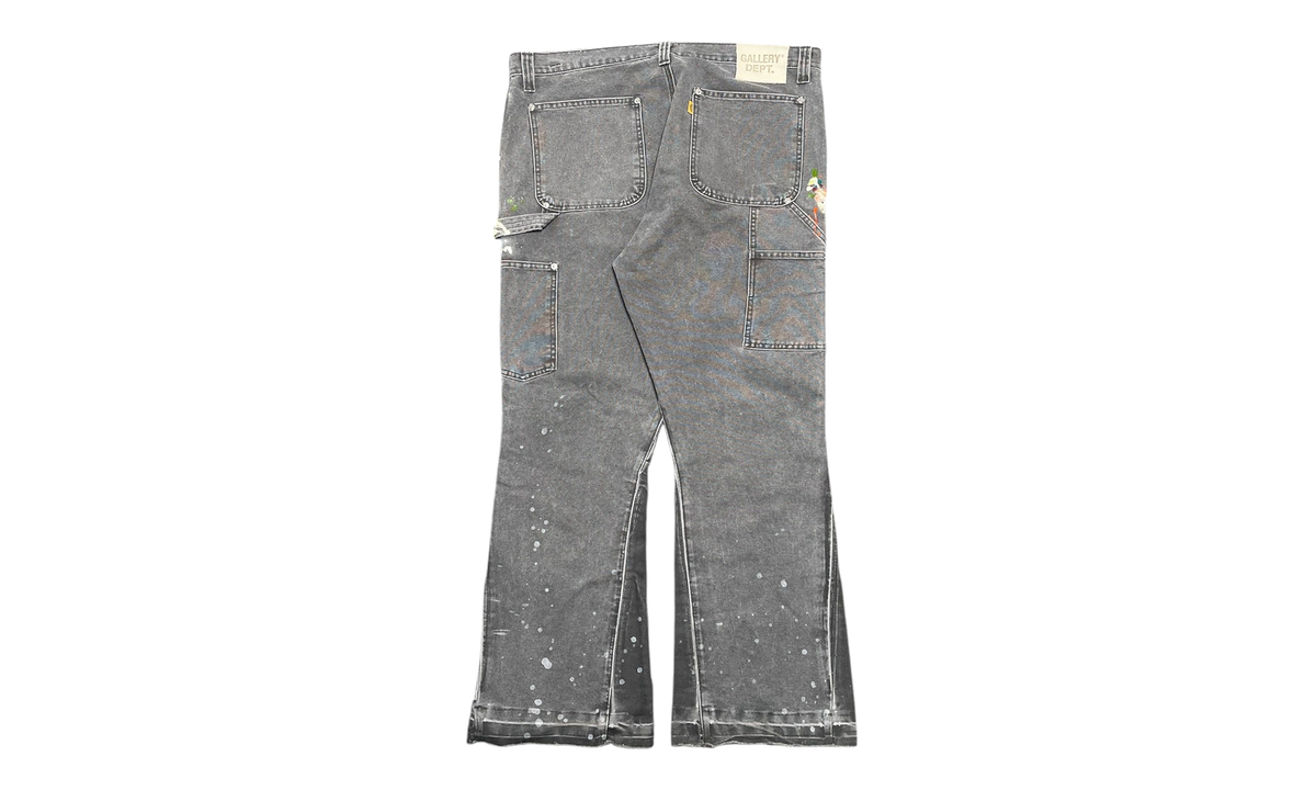 LA Carpenter Pants Flare Paint Splatter "Charcoal Multi" GD135
