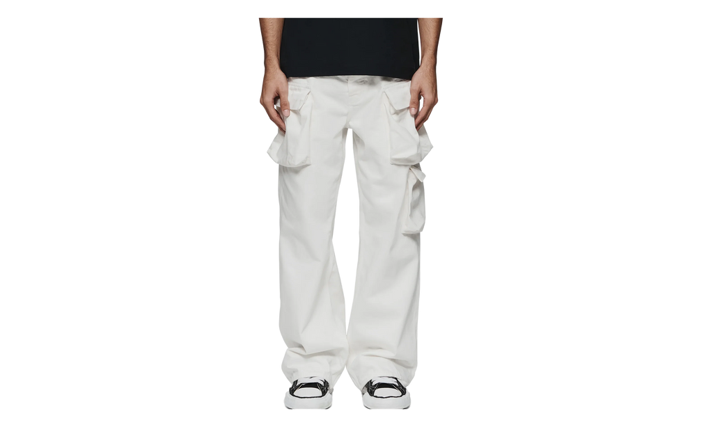 Triple Pocket Cargo Pants "White" P018 TCWH324