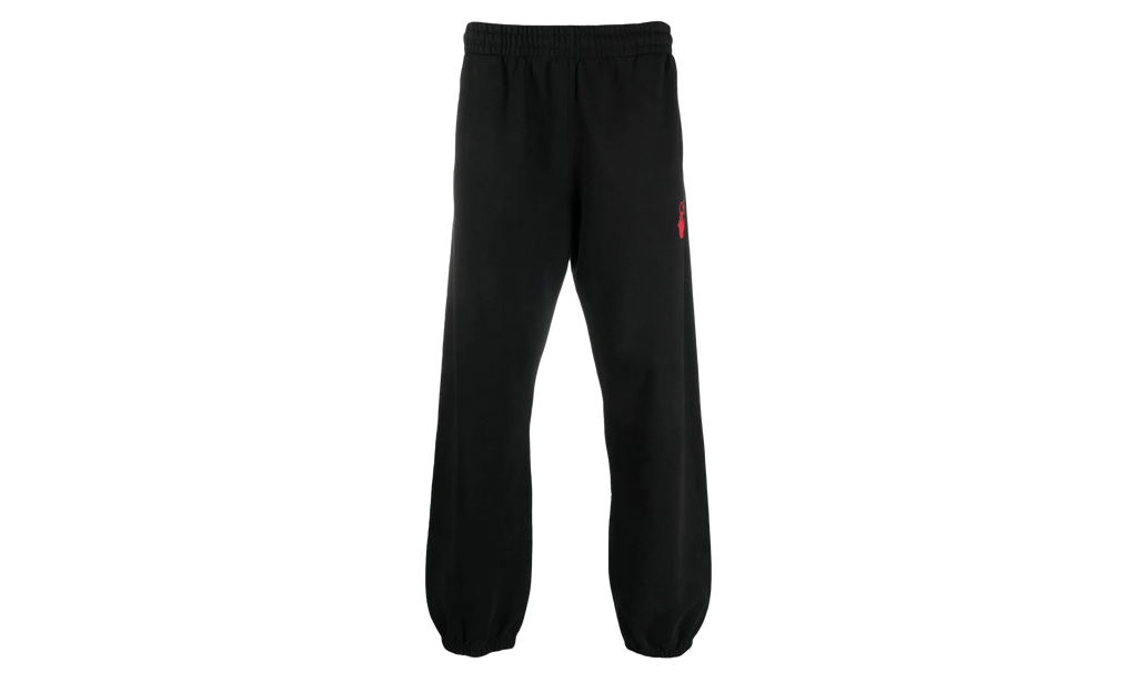 Hands Off-print Track Pants "BLACK RED" OMCH029F21FLE0021025