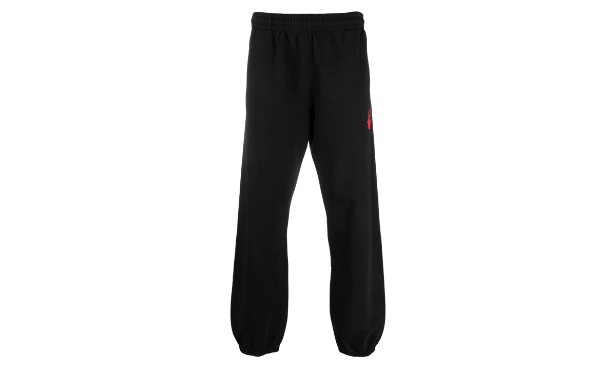 Hands Off-print Track Pants "BLACK RED" OMCH029F21FLE0021025