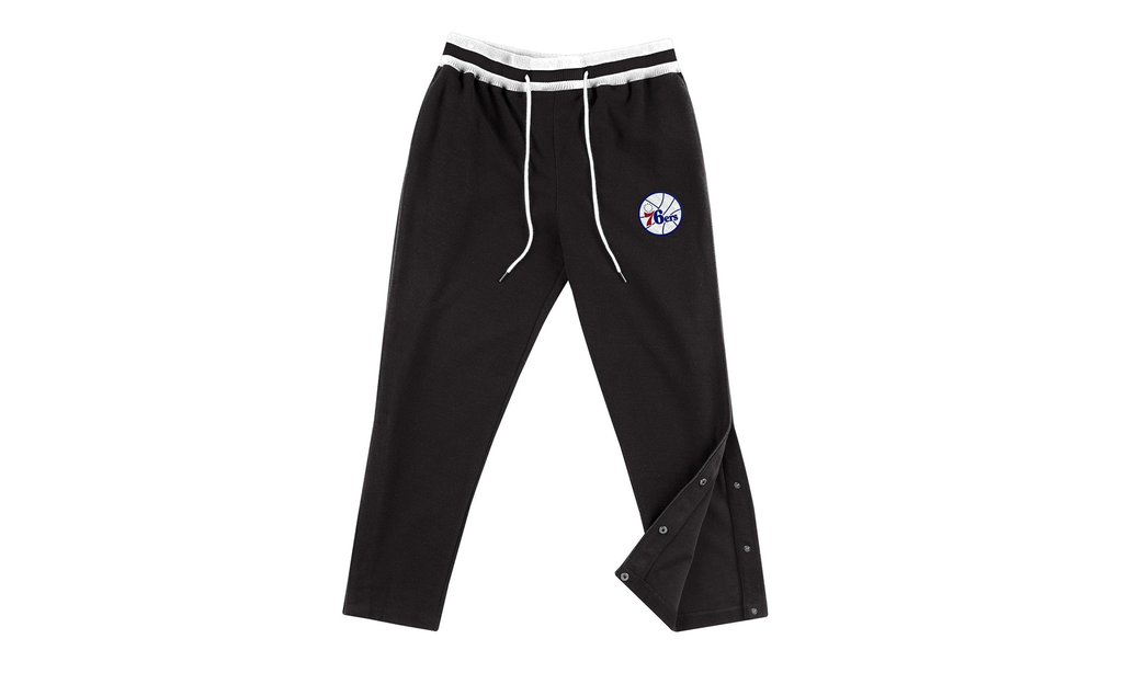 NBA Reversed Fleece Tearaway Pant "Philadelphia 76ers - Black" SWPTBW18047 P76BLCK