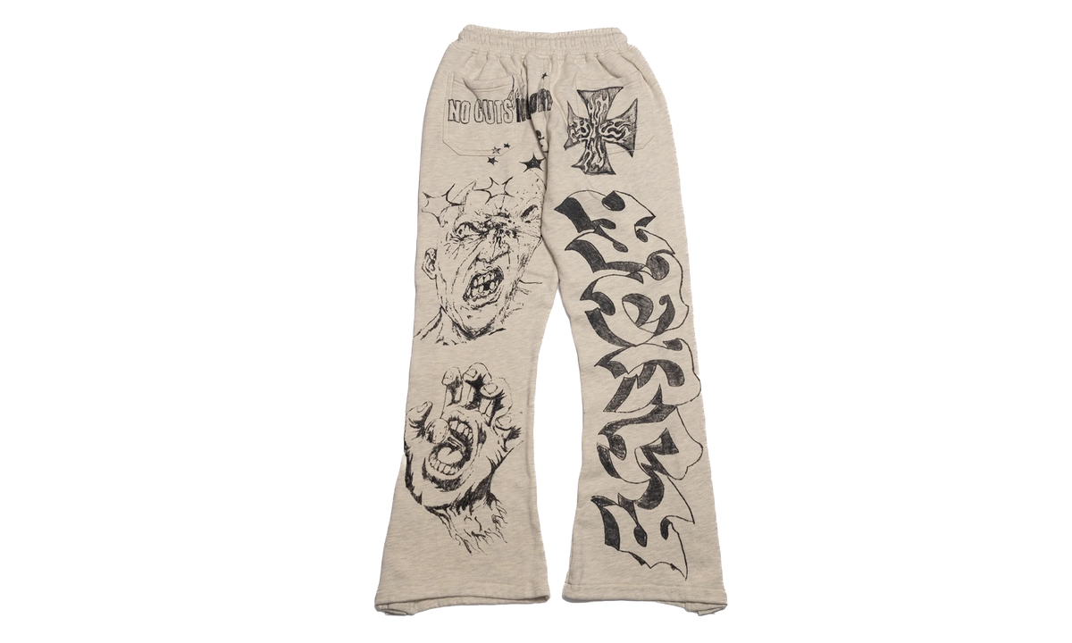 Graffitti Mirror Face Sweatpants "Grey" HSR389