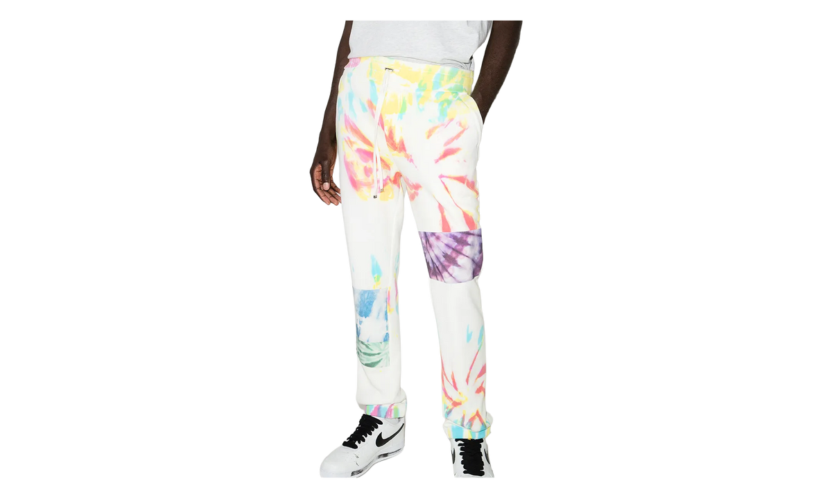Tie Dye Art Patch Sweatpants "White Multi" MJSP011900
