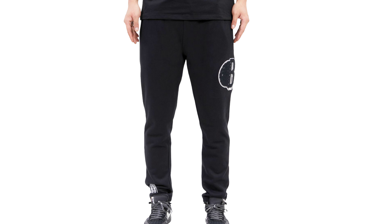 NBA Brooklyn Nets Mash Up Logo Sweatpants "Black" BBN454268 BLK