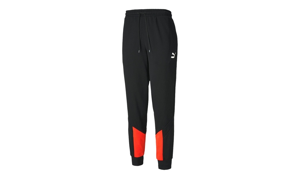Iconic MCS Track Pants "Puma Black / Lava Blast" 596445 51