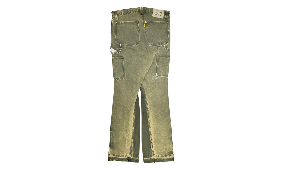 LA Flare Carpenter Pants Paint Splatter "Moss Multi" GDCLFMC