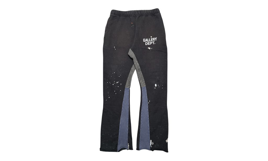 GD Logo Paint Splatter Flare Sweatpants (2024) "Washed Black White Multi" GDGDLFSWB