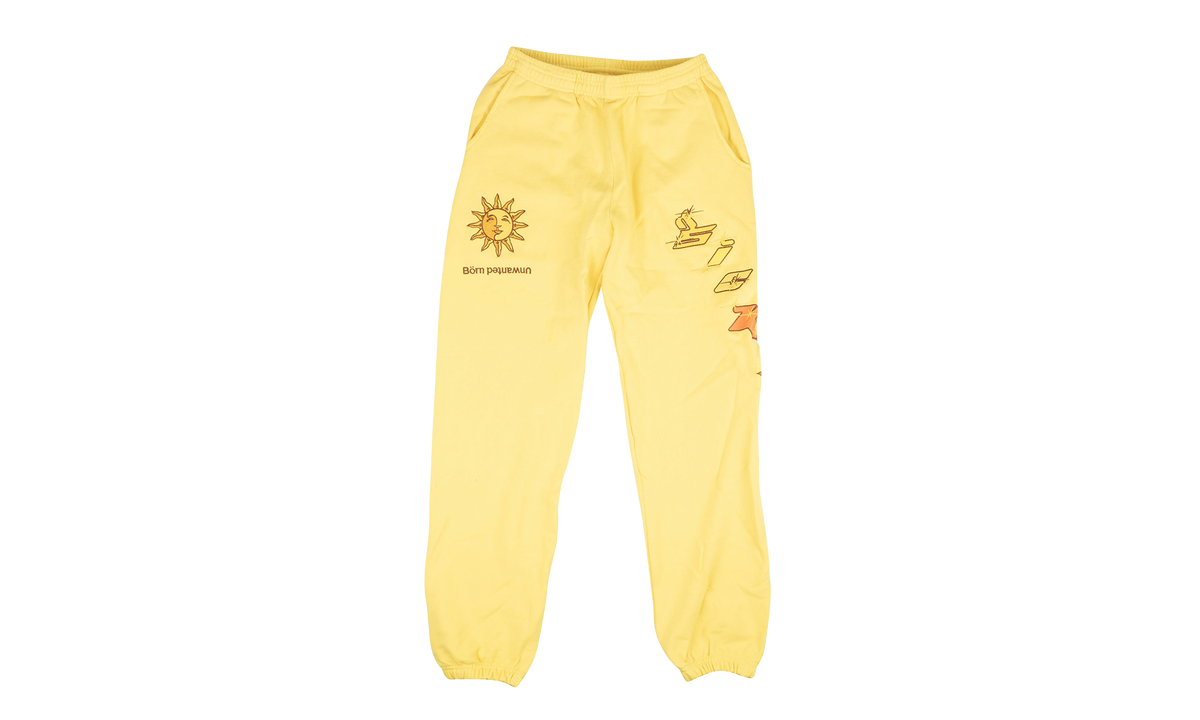 Born Unwanted Embroidered Sweatpants "Yellow" 90SK-1001