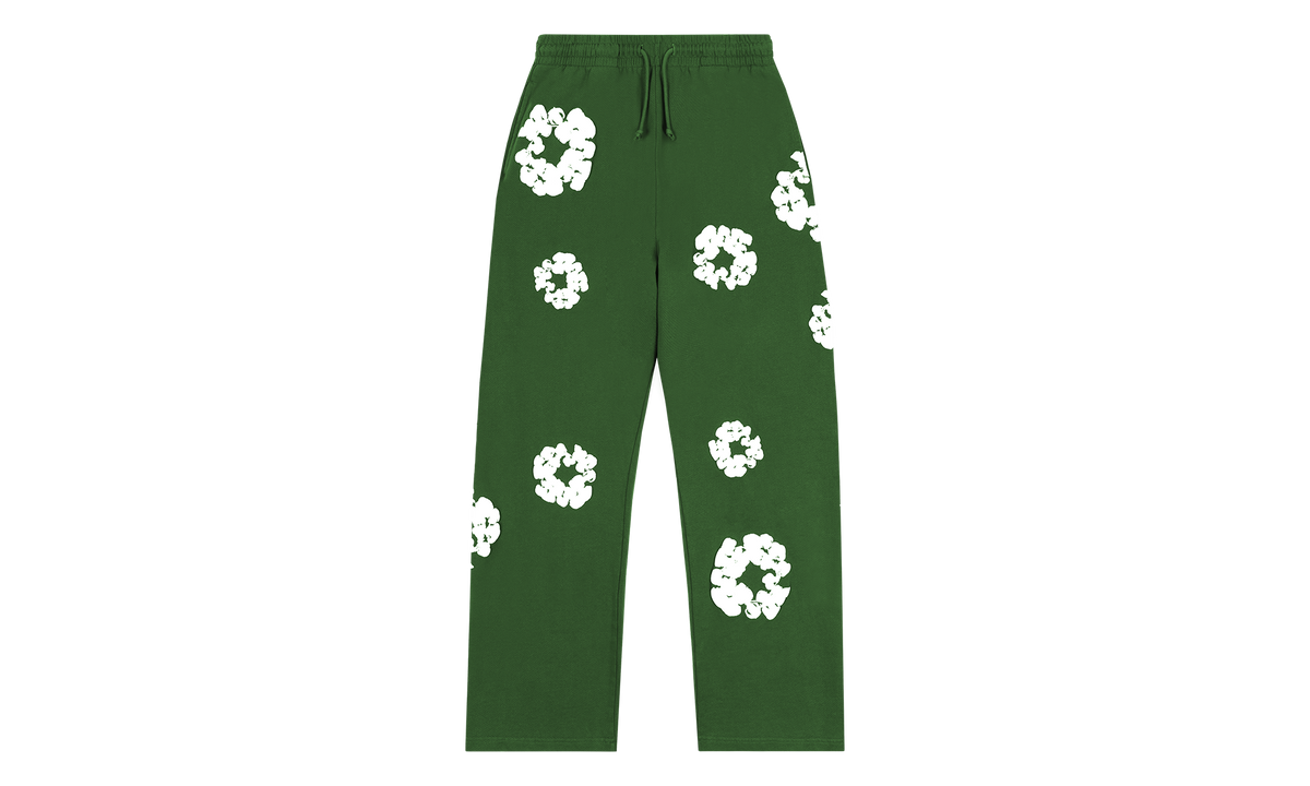 Cotton Wreath Baggy Sweatpants "Green" DT168