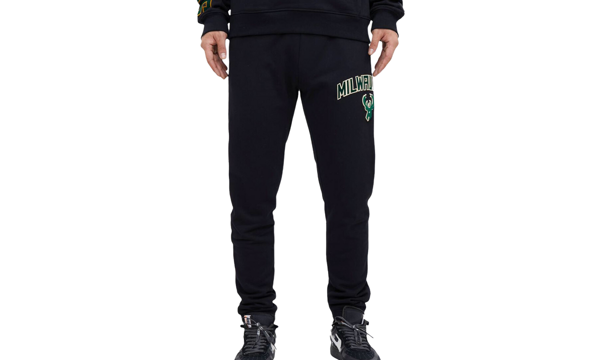 NBA Milwaukee Bucks Stacked Logo Sweatpants "Black" BMB452734 BLK