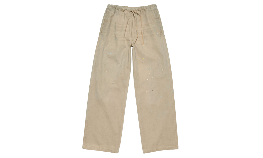 Light Cotton Twill Drawstring Pants "Light Beige" BK0760 AGU