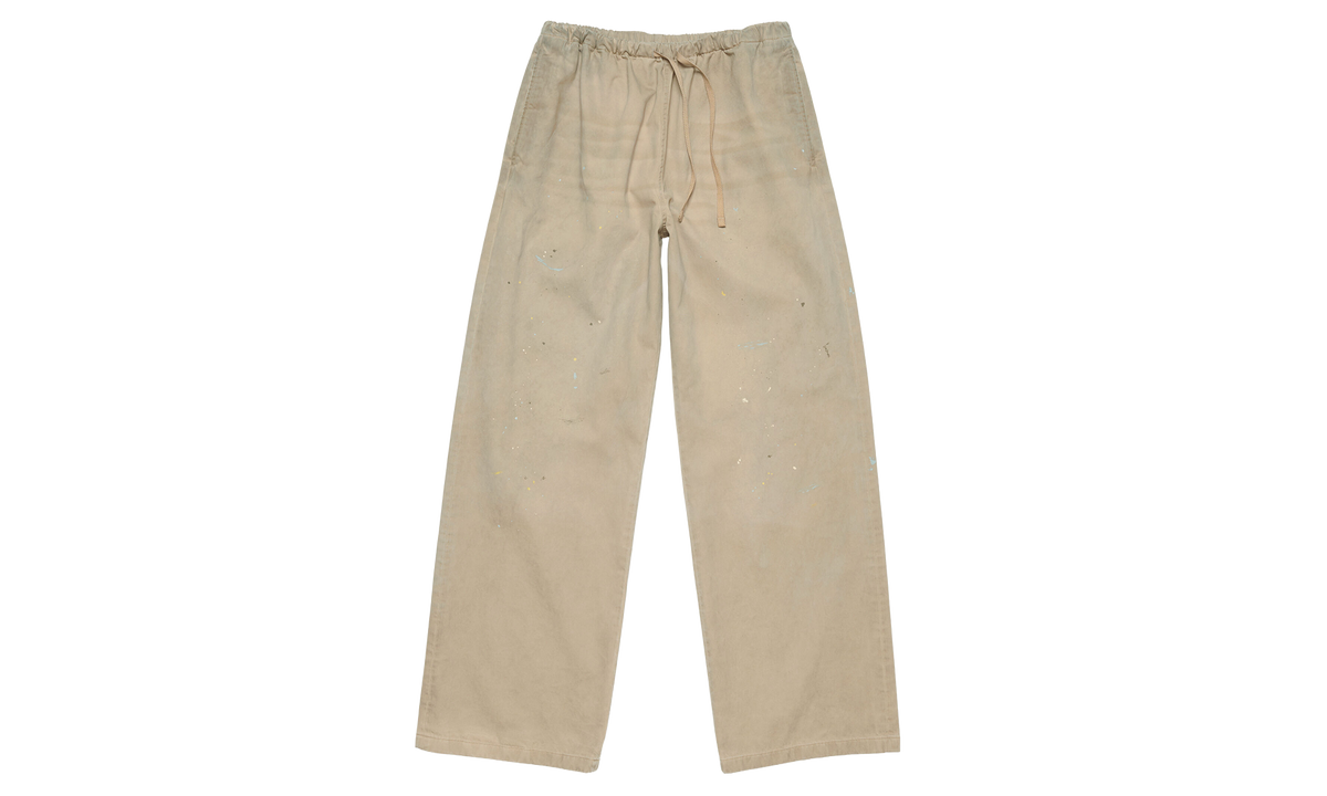 Light Cotton Twill Drawstring Pants "Light Beige" BK0760 AGU