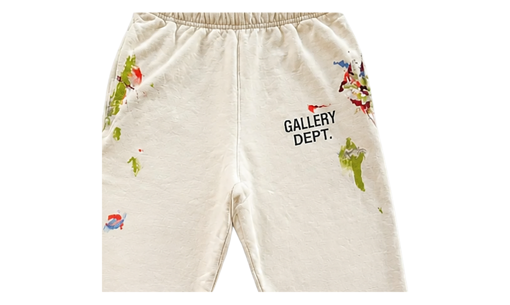 Paint Splatter Sweatpants "Beige" GD142