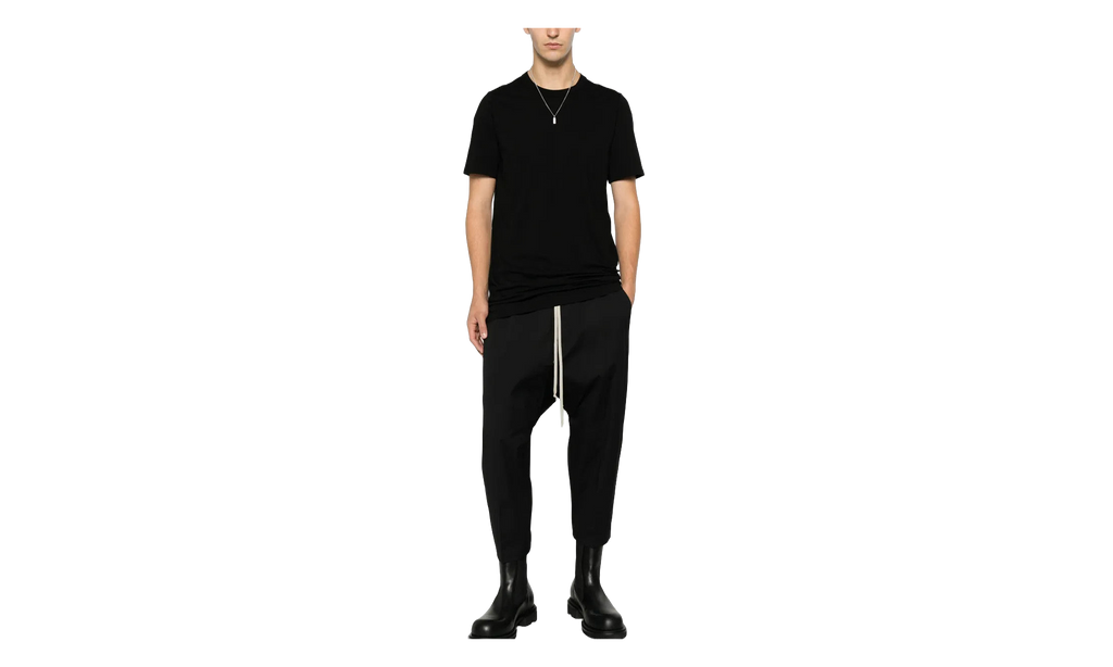 Drawstring Cropped Pants "Black" RU02F4381 TE 09
