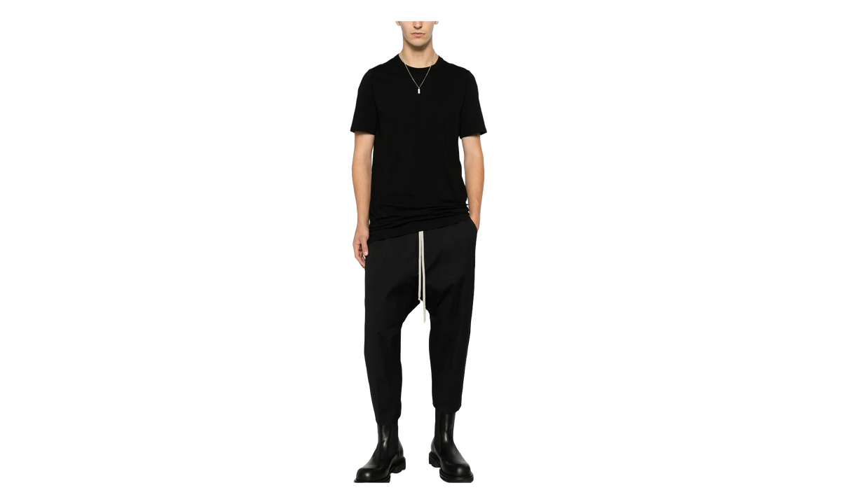 Drawstring Cropped Pants "Black" RU02F4381 TE 09