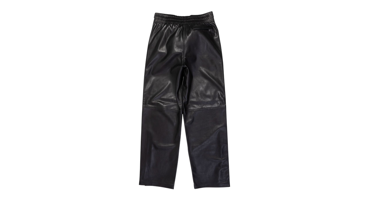 LEATHER SIDE ZIP TRACK PANT "Black" P522 LBBP423