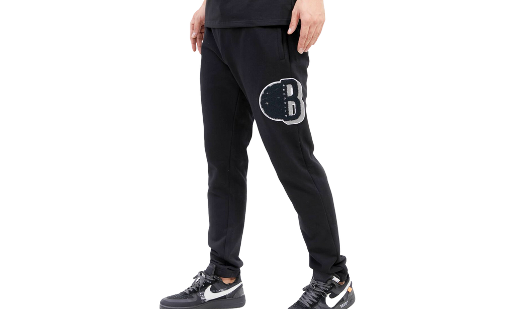 NBA Brooklyn Nets Mash Up Logo Sweatpants "Black" BBN454268 BLK
